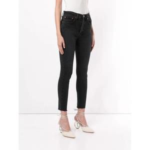 NEW RE/DONE 1893whrac high rise ankle crop jeans in black